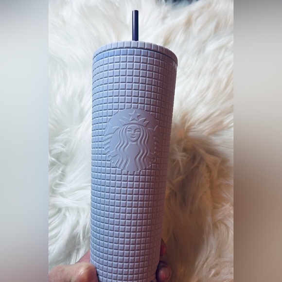 Starbucks Lilac Soft Grid Cup Cold Lavender Tumbler Venti NWT Limited New 2021 - Picture 13 of 13